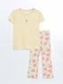LC Waikiki Frilled Baby Girl'S T-Shirt And Leggings 2-Pack